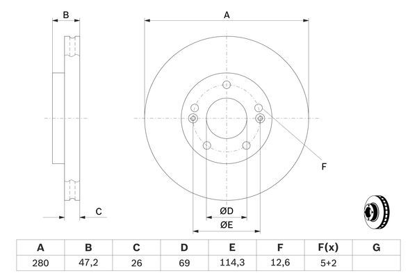 BOSCH Bremsscheibe (0 986 479 460) BOSCH Bremsscheibe (0 986 479 460)