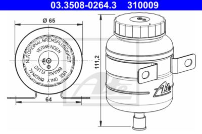 ATE Ausgleichsbehälter, Bremsflüssigkeit (03.3508-0264.3)