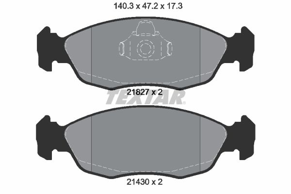 TEXTAR Bremsbelagsatz, Scheibenbremse (2182702)