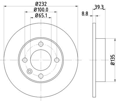 HELLA Bremsscheibe (8DD 355 106-681)