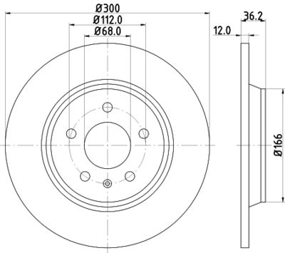 HELLA Bremsscheibe (8DD 355 113-931)