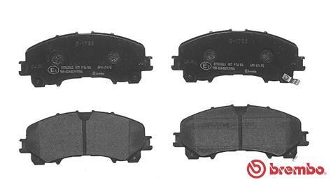 BREMBO Bremsbelagsatz, Scheibenbremse (P 56 106)