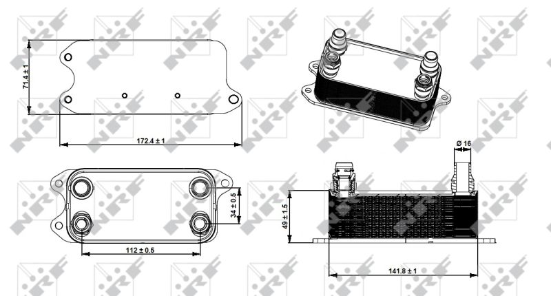 NRF Ölkühler, Automatikgetriebe (31275) NRF Ölkühler, Automatikgetriebe (31275)