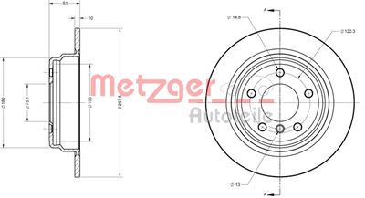 METZGER Bremsscheibe (6110322)