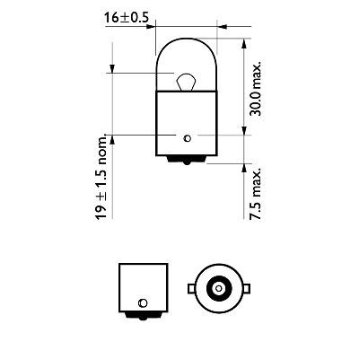 PHILIPS Glühlampe, Blinkleuchte (12814CP)