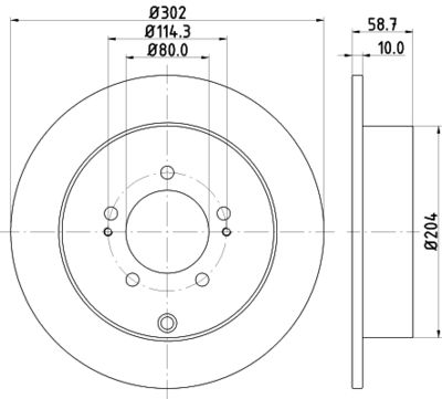 HELLA Bremsscheibe (8DD 355 119-061)