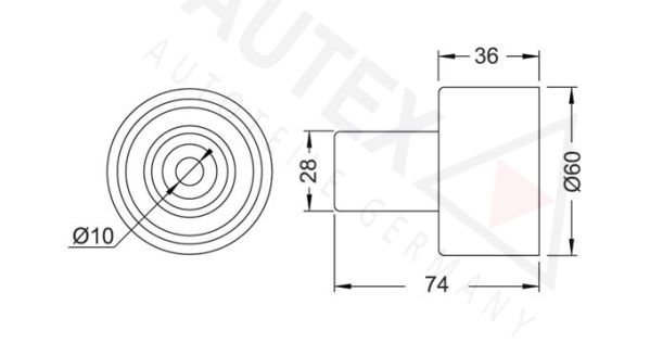 AUTEX Umlenk-/Führungsrolle, Zahnriemen (651768)