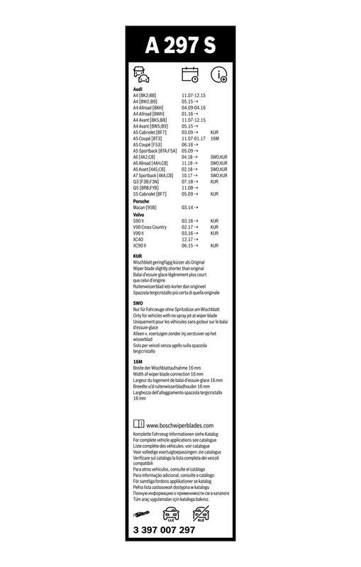 BOSCH Wischblatt (3 397 007 297)