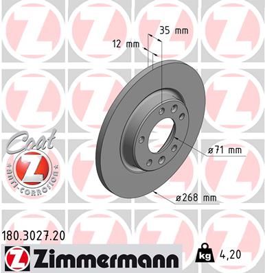 ZIMMERMANN Bremsscheibe (180.3027.20)