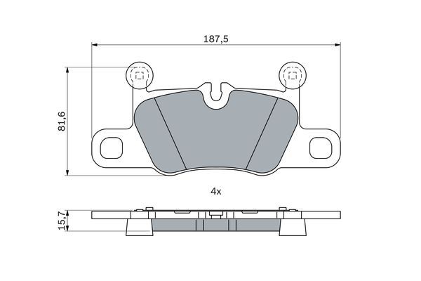 BOSCH Bremsbelagsatz, Scheibenbremse (0 986 424 971)
