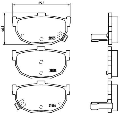 BREMBO Bremsbelagsatz, Scheibenbremse (P 30 003)