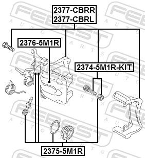 FEBEST Bremssattel (2377-2CBRL)