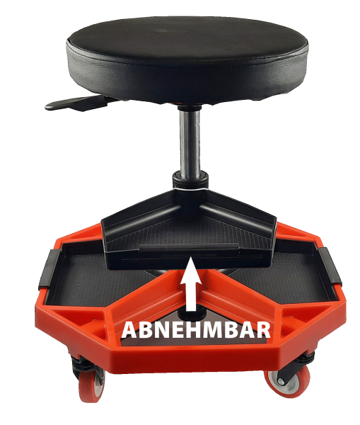 Montagerollhocker mit magnetischer Ablage
