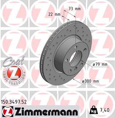ZIMMERMANN Bremsscheibe (150.3497.52)