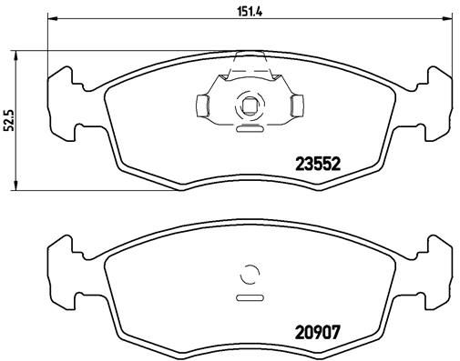 BREMBO Bremsbelagsatz, Scheibenbremse (P 23 079)
