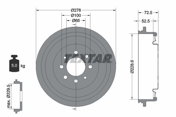 TEXTAR Bremstrommel (94013700)