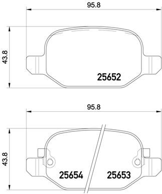 BREMBO Bremsbelagsatz, Scheibenbremse (P 23 150)