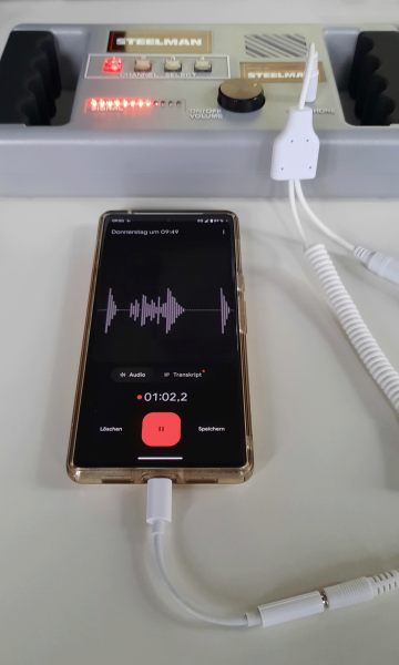 Audiokabel TRS/TRRS Stecker 3,5mm m. USB-C Adapter