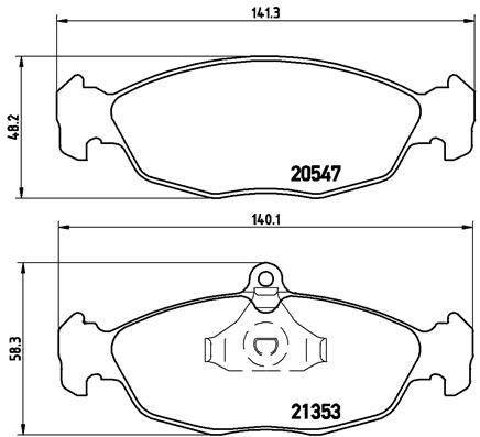 BREMBO Bremsbelagsatz, Scheibenbremse (P 59 011)
