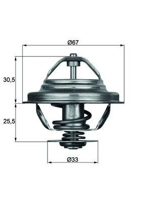 MAHLE Thermostat, Kühlmittel (TX 27 71D)