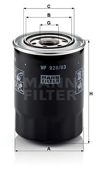 MANN-FILTER Ölfilter (WP 928/83)