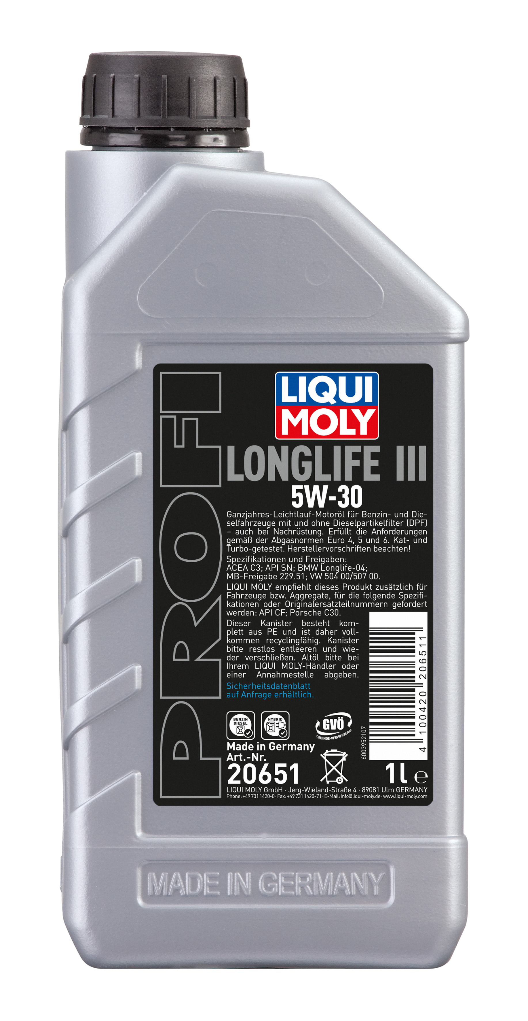 LIQUI MOLY Profi Longlife III 5W-30, 1 l (20651) LIQUI MOLY Profi Longlife III 5W-30, 1 l (20651)