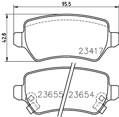 HELLA Bremsbelagsatz, Scheibenbremse (8DB 355 018-781)