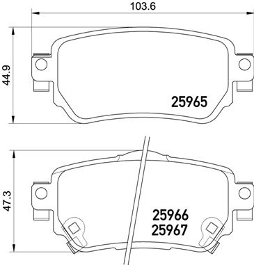 BREMBO Bremsbelagsatz, Scheibenbremse (P 56 098)
