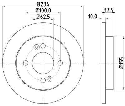 HELLA Bremsscheibe (8DD 355 112-801)