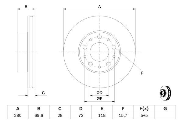 BOSCH Bremsscheibe (0 986 479 313) BOSCH Bremsscheibe (0 986 479 313)