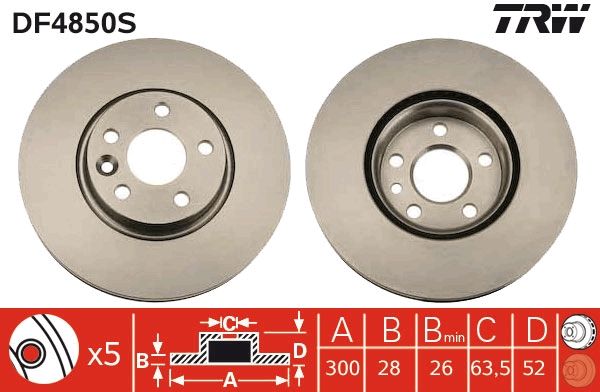TRW Bremsscheibe (DF4850S)