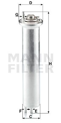 MANN-FILTER Kraftstofffilter (WK 532) Thumbnail