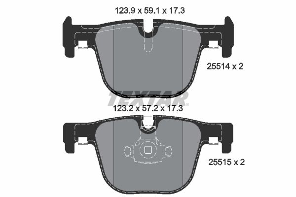 TEXTAR Bremsbelagsatz, Scheibenbremse (2551401)