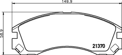 HELLA Bremsbelagsatz, Scheibenbremse (8DB 355 011-751)