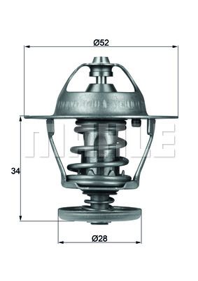 MAHLE Thermostat, Kühlmittel (TX 68 88D) Thumbnail