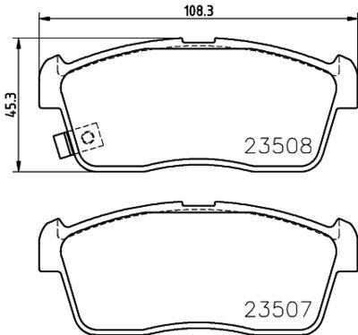 HELLA Bremsbelagsatz, Scheibenbremse (8DB 355 015-071)