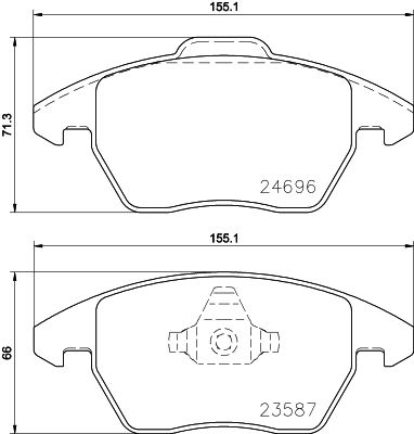 HELLA Bremsbelagsatz, Scheibenbremse (8DB 355 023-151)