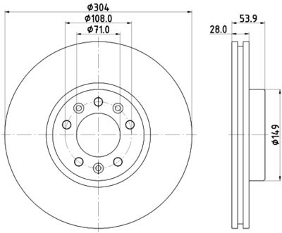 HELLA Bremsscheibe (8DD 355 125-411)