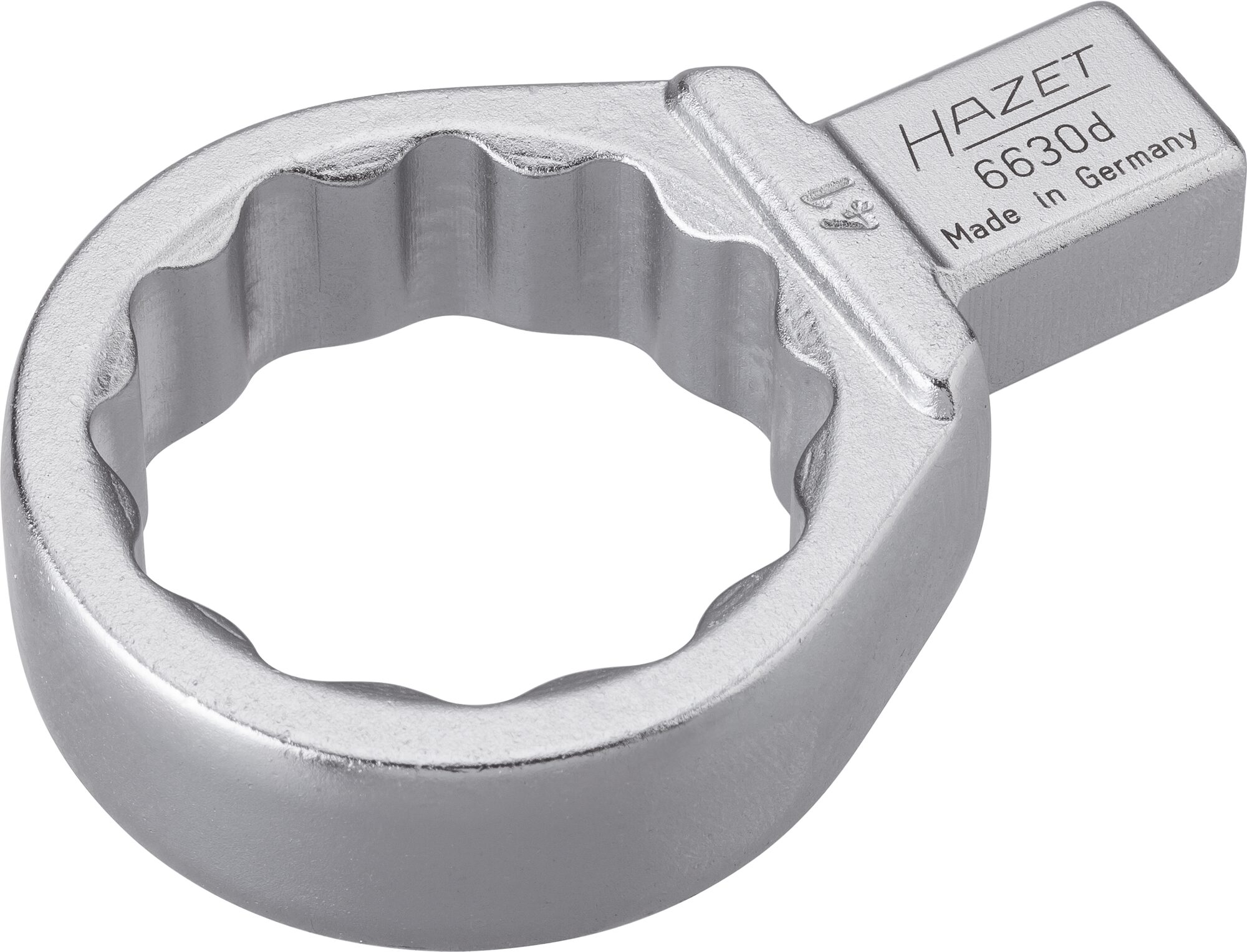 HAZET Einsteck-Ringschlüssel 6630D-41 ∙ Einsteck-Vierkant 14 x 18 mm ∙ Außen-Doppel-Sechskant-Tractionsprofil ∙ 41 mm 4000896029129 6630D-41