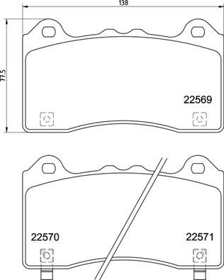 BREMBO Bremsbelagsatz, Scheibenbremse (P 24 202)