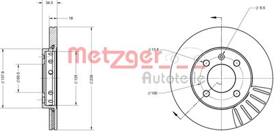 METZGER Bremsscheibe (6110015)