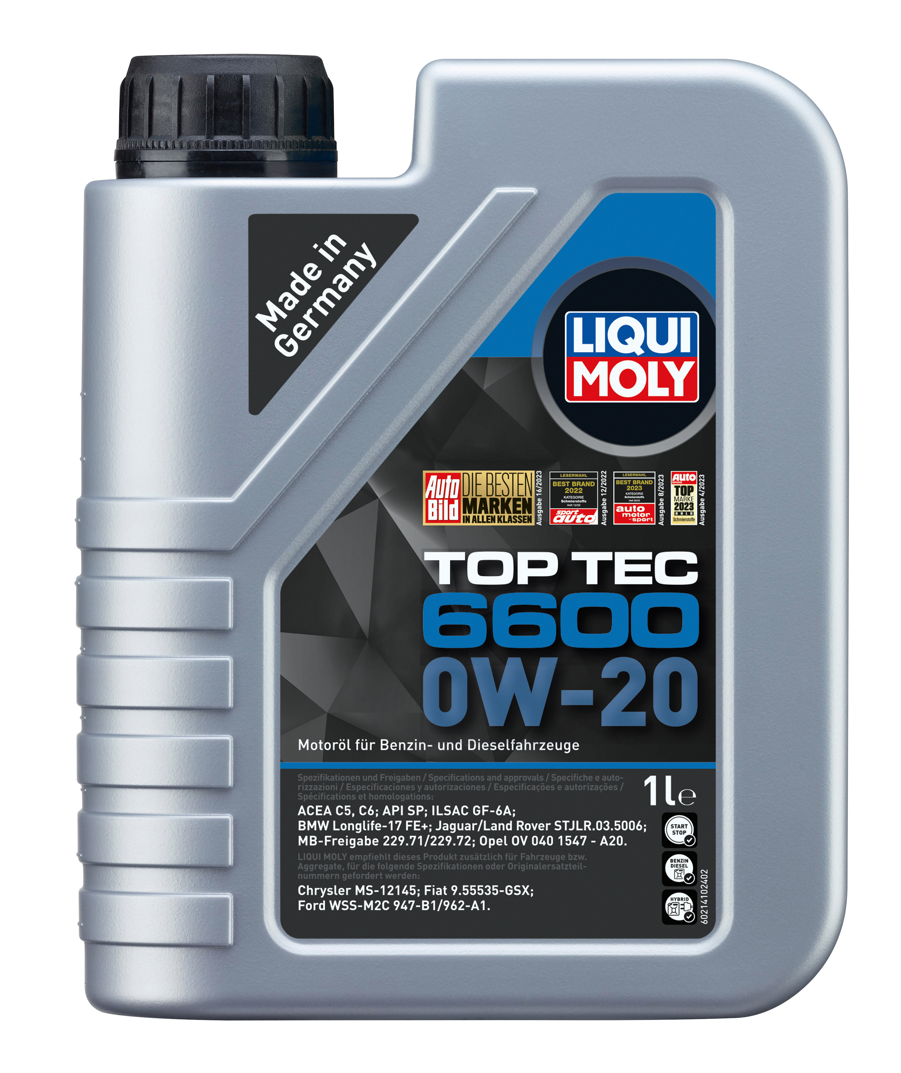LIQUI MOLY Top Tec 6600 0W-20, 1 l (21440)