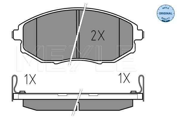 MEYLE Bremsbelagsatz, Scheibenbremse (025 248 6417/W)