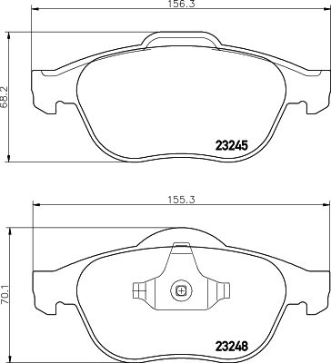 HELLA Bremsbelagsatz, Scheibenbremse (8DB 355 009-111)
