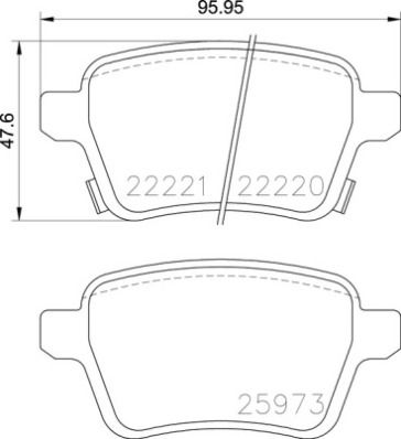 BREMBO Bremsbelagsatz, Scheibenbremse (P 59 086)