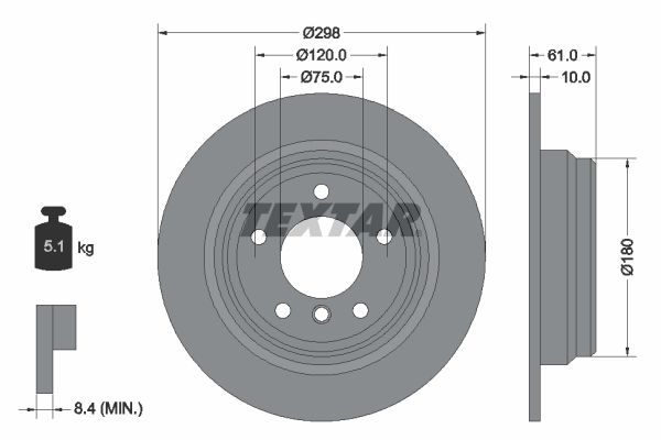 TEXTAR Bremsscheibe (92076603)