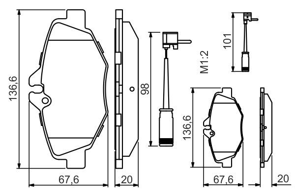 BOSCH Bremsbelagsatz, Scheibenbremse (0 986 494 285) BOSCH Bremsbelagsatz, Scheibenbremse (0 986 494 285)