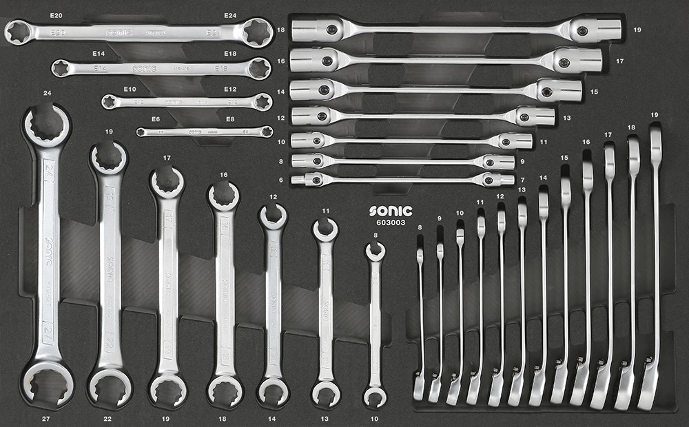 SFS Ring-Ratschen- und Hydraulikschlüssel-Satz, 30-tlg.