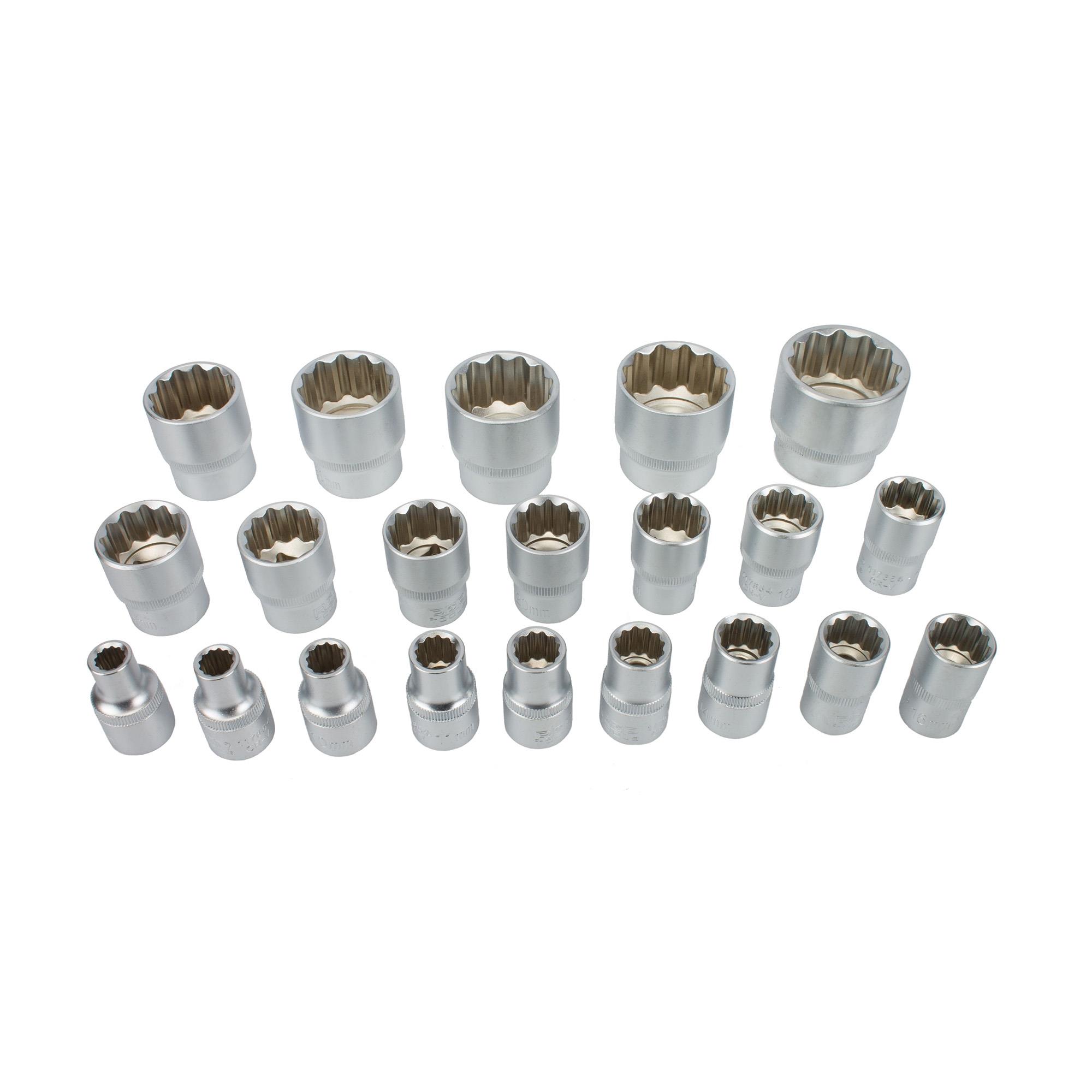 12-kant Steckschlüsselsätze 8-36 mm 1/2" Antrieb