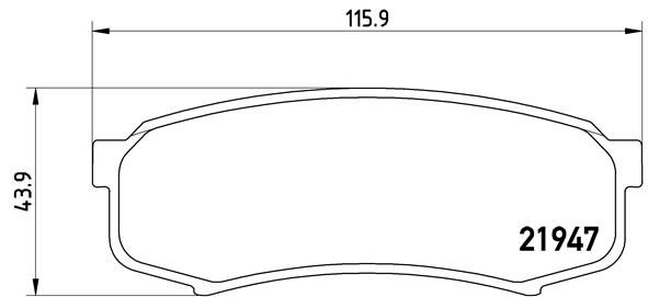 BREMBO Bremsbelagsatz, Scheibenbremse (P 83 024)